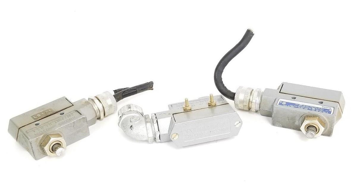Used LOT OF 3 MICRO SWITCH BZE6-2RQ LIMIT SWITCHES BZE62RQ