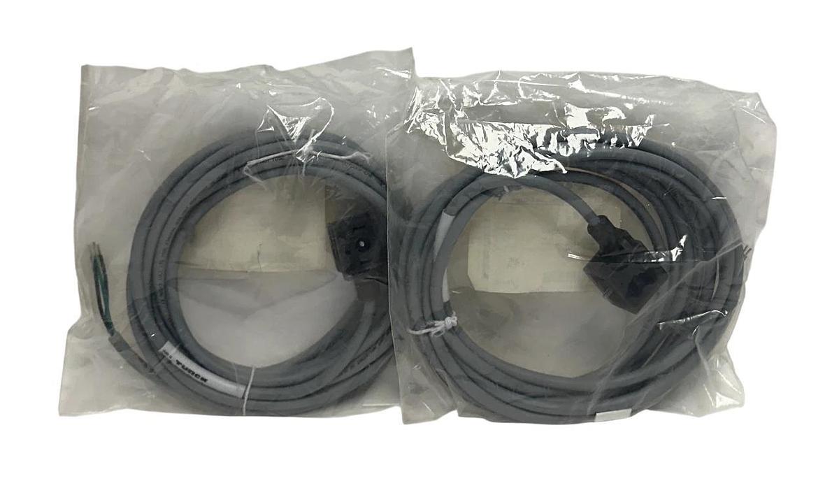 Used 2 TURCK VAS 22-B653-4M / U1201-16 SINGLE-ENDED CORDSETS LED VERSION 24-48V NSFS
