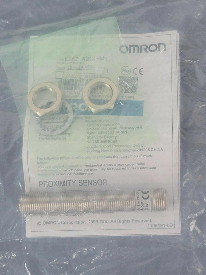 Used NEW OMRON E2E2-X2C1-M1 PROXIMITY SWITCH E2E2X2C1M1, 12 TO 24VDC, 2MM