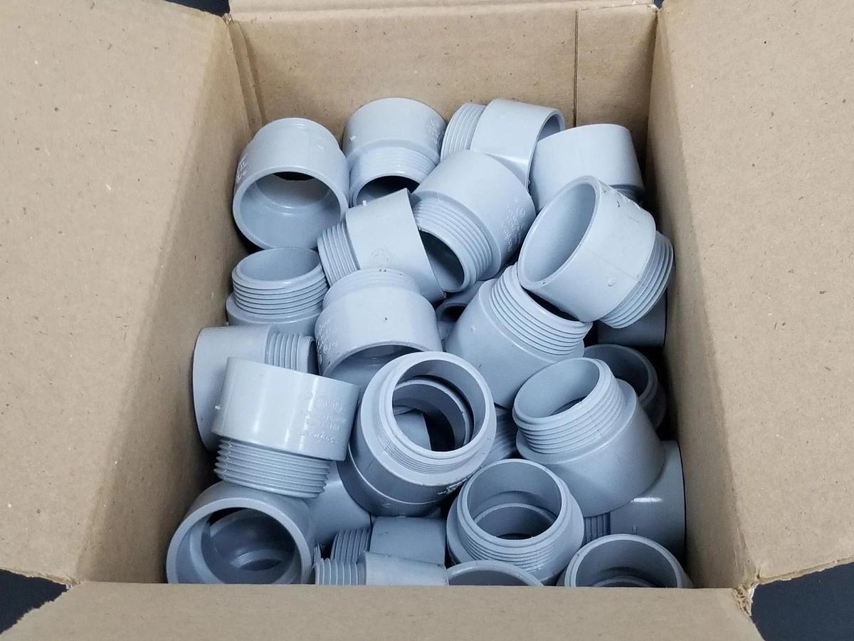 Used BOX OF 40 NEW PW EAGLE 60060125 TERM. ADAPTER 1-1/4 IN UL