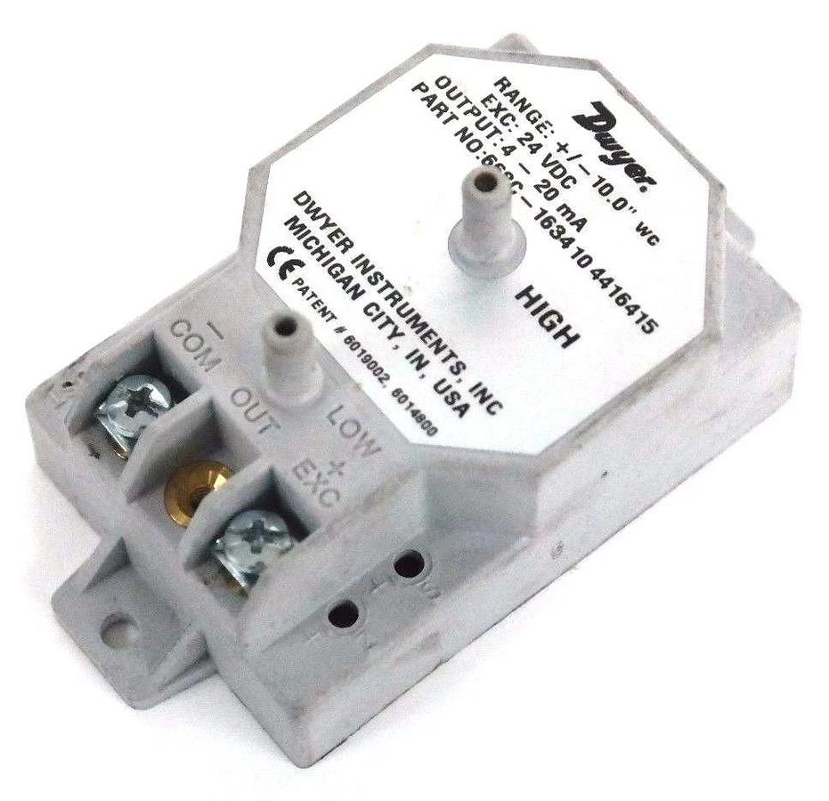 Used DWYER 668C-16 COMPACT DIFFERENTIAL PRESSURE TRANSMITTER 668C-1634 10 4416420