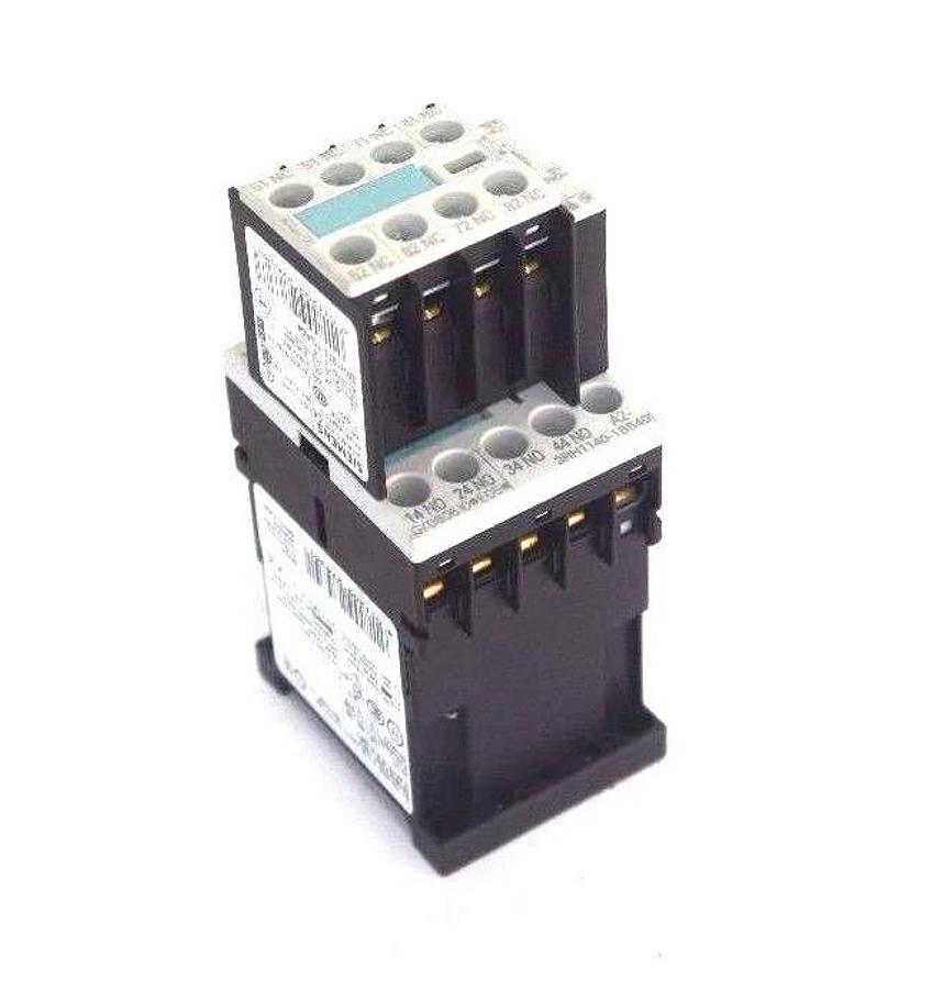 Used SIEMENS 3RH1140-1BB40 CONTACTOR W/3RH1911-1GA40 AND W/ 3RT1916-1EH00
