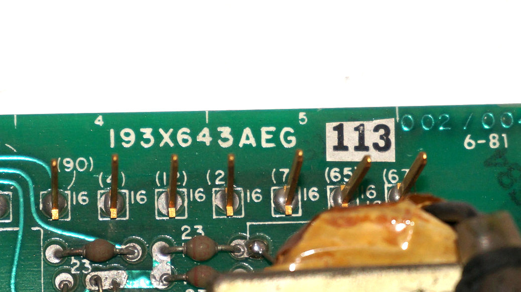 Used GENERAL ELECTRIC 193X643AEG113 MAIN CONTROL BOARD