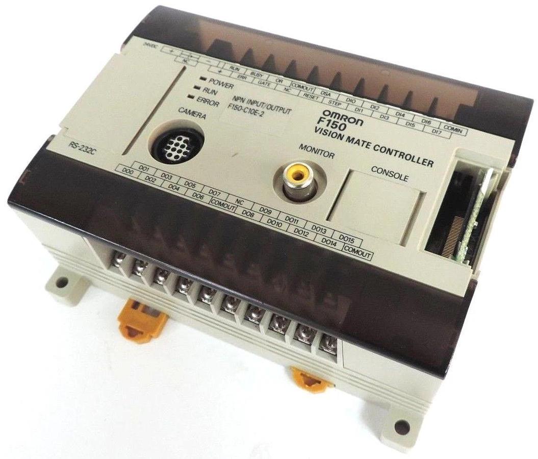 Used OMRON F150-C10E-2 VISION MATE CONTROLLER SOURCE: 24VDC 0.5A, MISSING (1) DOOR
