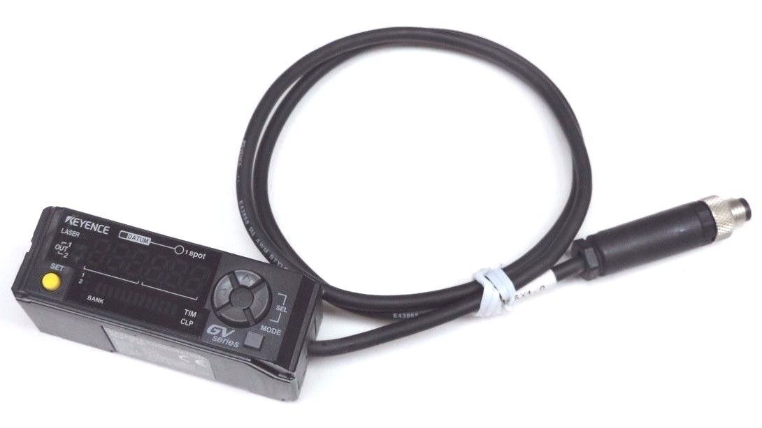 Used KEYENCE GV-21P LASER SENSOR AMPLIFIER GV SERIES, 10/30VDC, GV21P