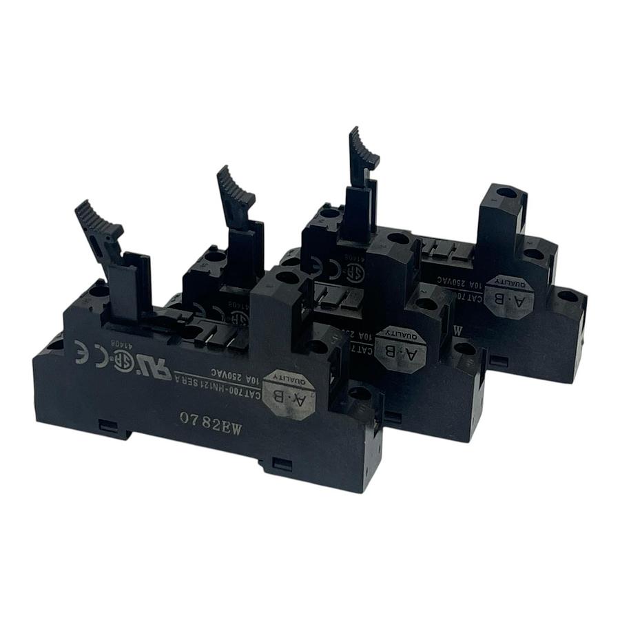 Lot of 3 - Allen-Bradley 700-HN121 Ser. A Relay Socket Bases - NEW SURPLUS