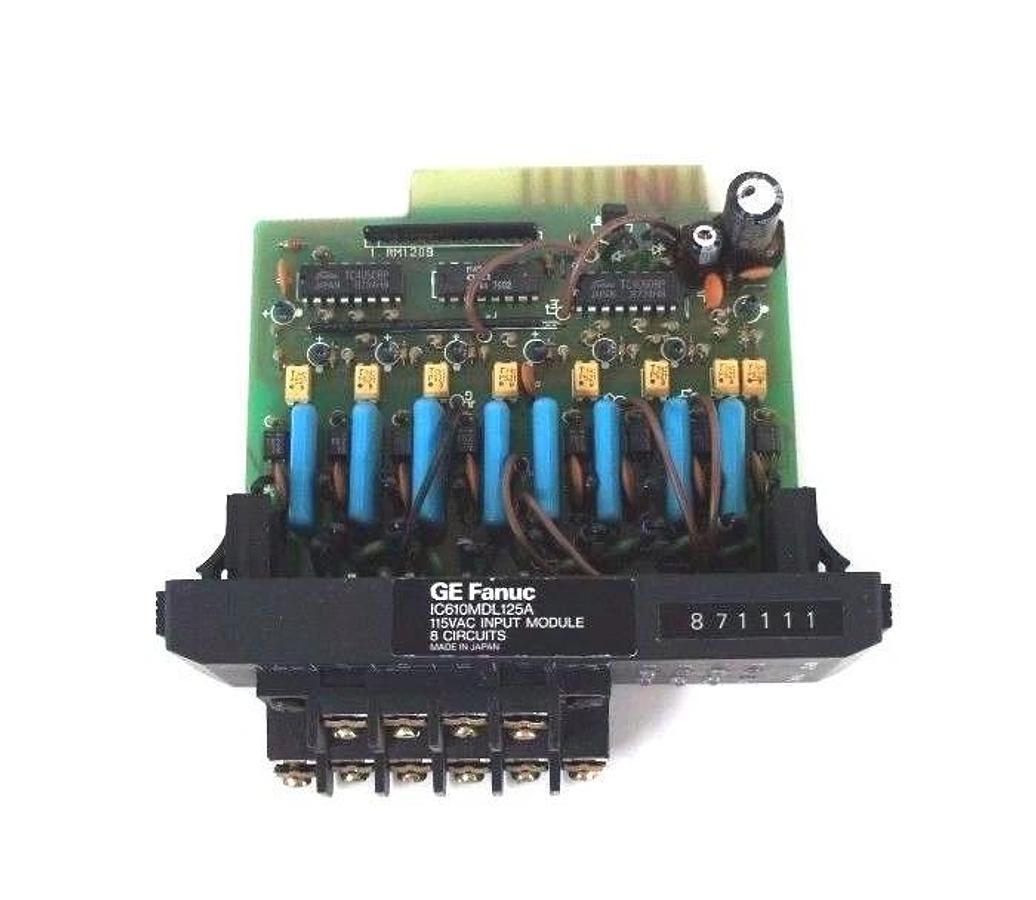 Used LOT OF 10 GE FANUC IC610MDL125A INPUT MODULES 115VAC, 8 CIRCUITS