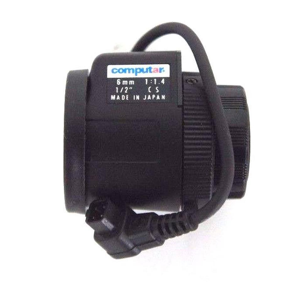 Used NIB COMPUTAR HG0614FCS-3 TV LENS 6MM, F1.4 W/ 9CM CABLE CONNECTOR