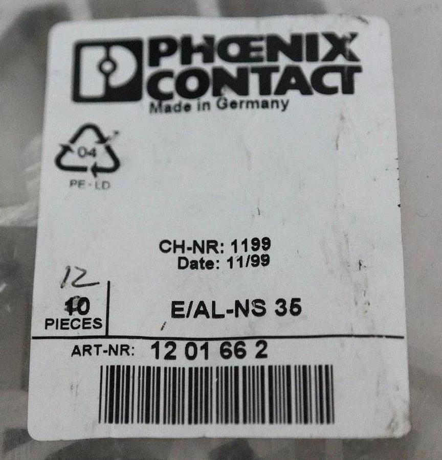 Used BAG OF 5 NEW PHOENIX CONTACT E/AL-NS 35 END CLAMPS ART-NR: 1201662