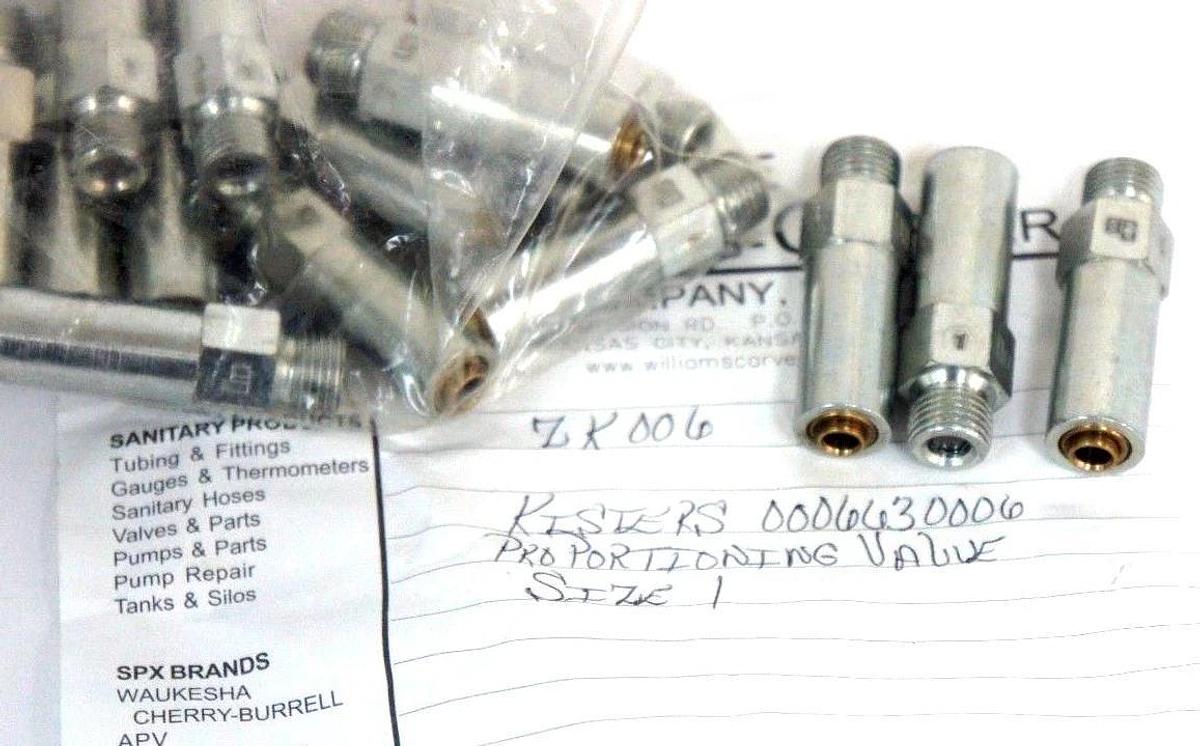 LOT OF 23 KISTERS 0006630006 PROPORTIONING VALVES SIZE 1