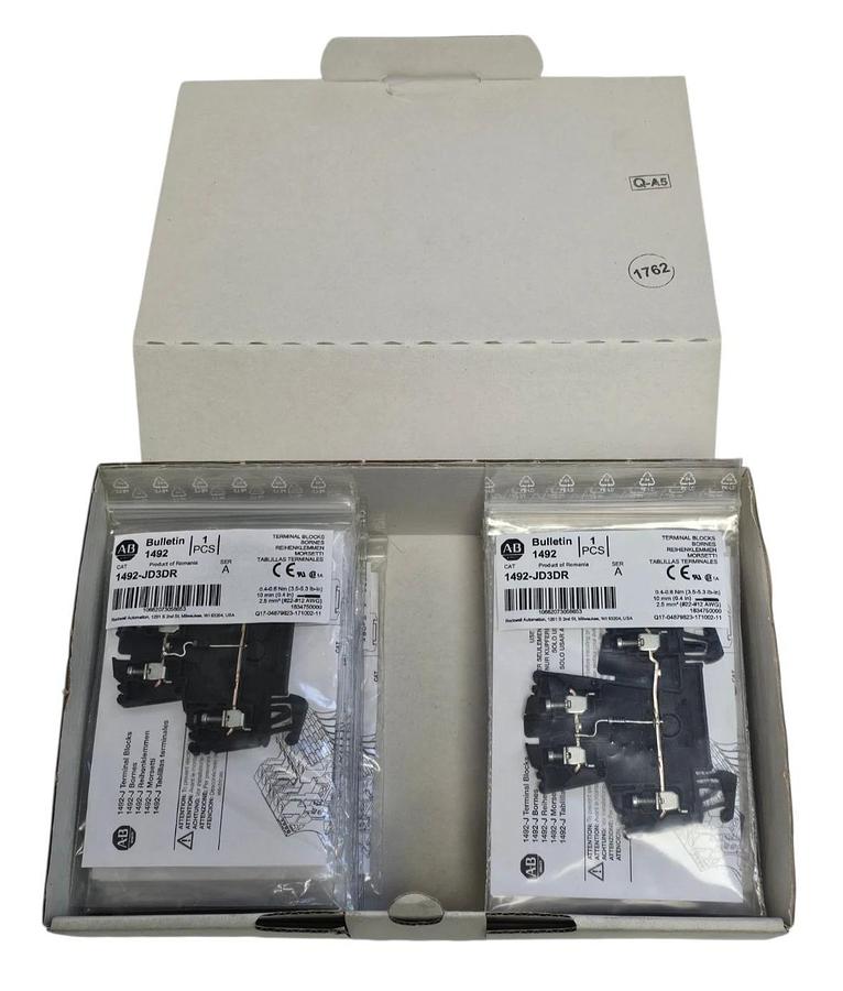 BOX OF 20 NEW ALLEN BRADLEY 1492-JD3DR TERMINAL BLOCKS 1492JD3DR SER. A