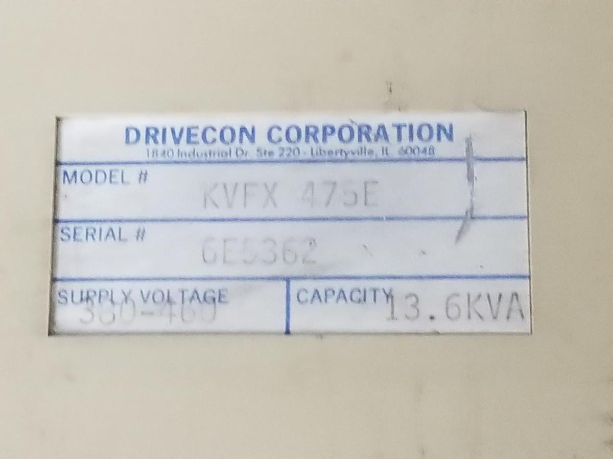 Used DRIVECON KVFX-475-E TRANSISTOR INVERTER DRIVE KVFX475E (COVER ONLY)