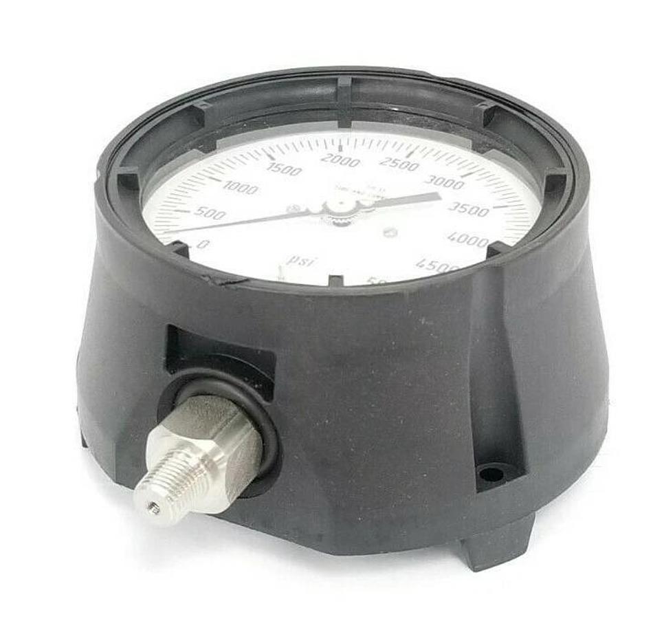 Used LOT OF 2 WIKA 4334567 PROCESS PRESSURE GAUGE 0-5000 PSI 4-1/2'' DIAL 1/2'' IN.