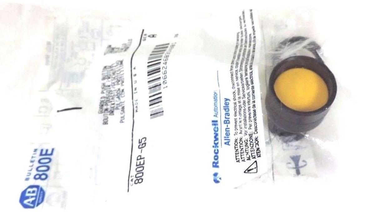 Used NEW ALLEN BRADLEY 800EP-G5 GUARDED PUSH BUTTON YELLOW 800EPG5 SER. A