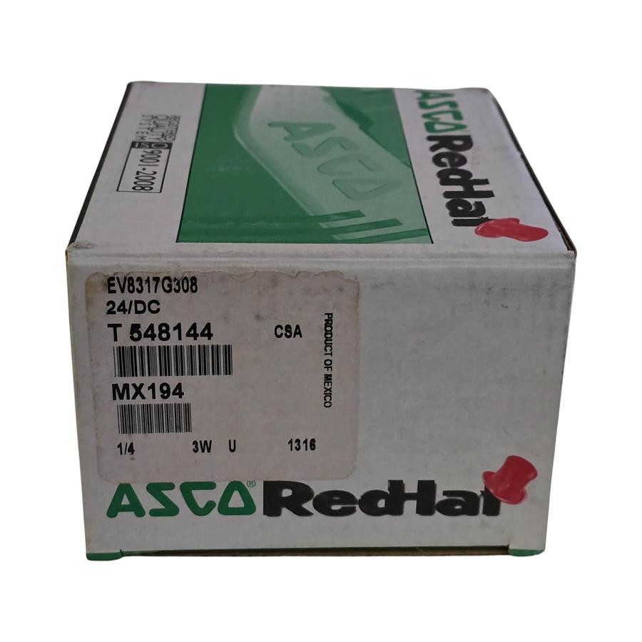 ASCO EV8317G308 3-Way/2-Pos Solenoid Valve 1/4" NPT S/S 24VDC 8317G308 NSMP