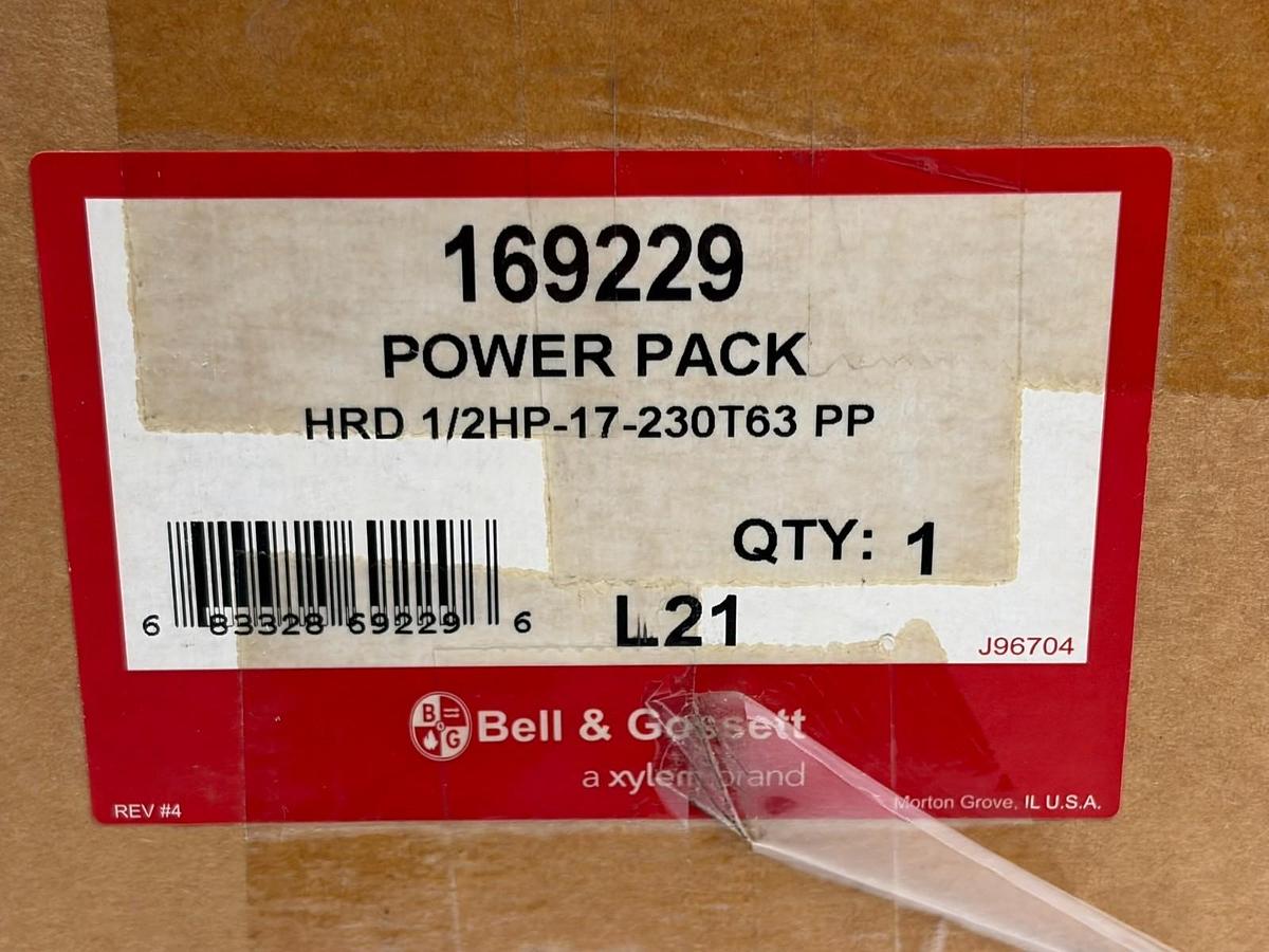 Used Bell and Gossett 169229 Power Pack Circulator Pump Motor 1/2 HP 3 Phase - New