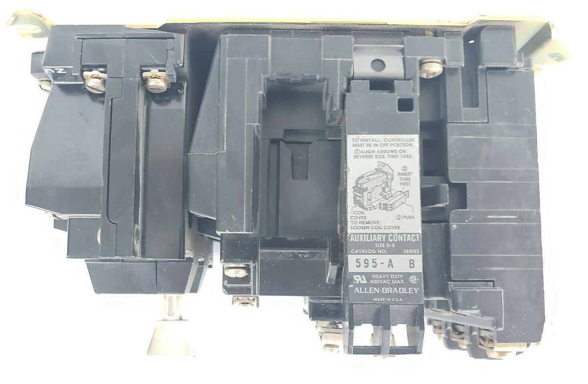 Used ALLEN BRADLEY 509-BOD SIZE 1 STARTER SER. B W/ CB236 COIL 42185-800-01, 595-A B