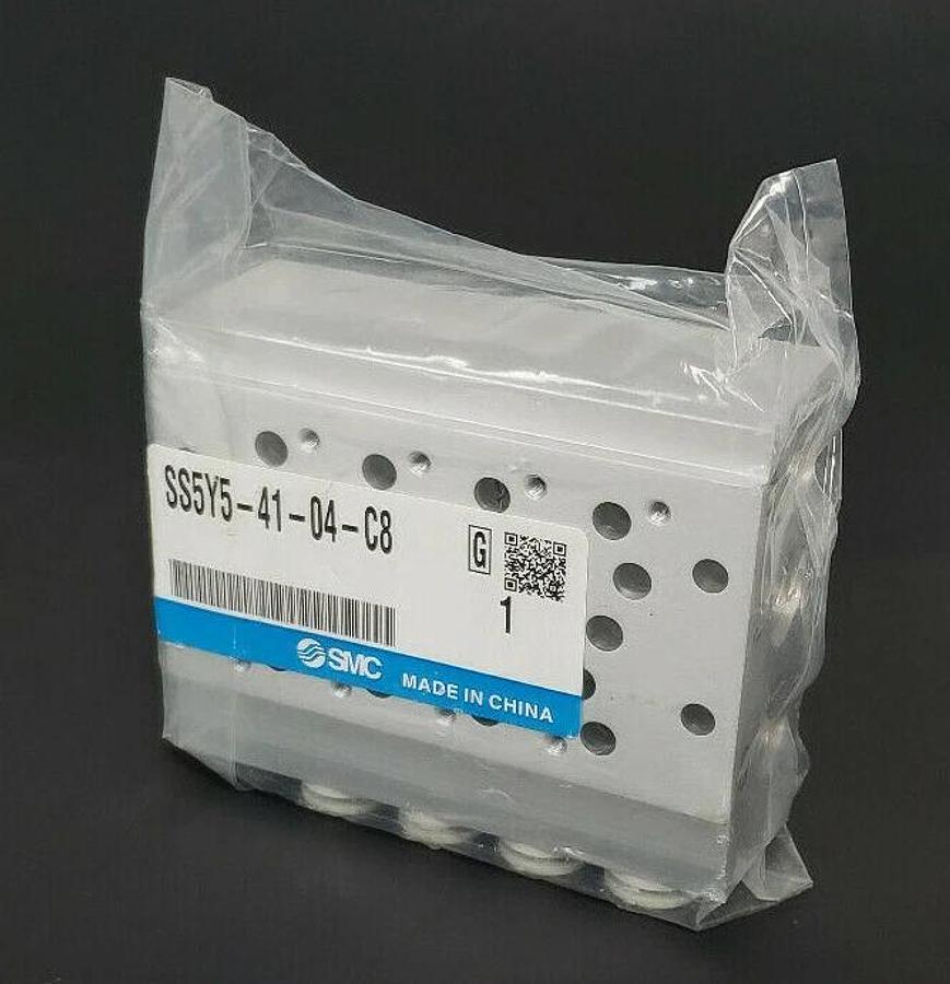 Used NEW SMC SS5Y-41-04-C8 BAR STOCK MANIFOLD SS5Y4104C8