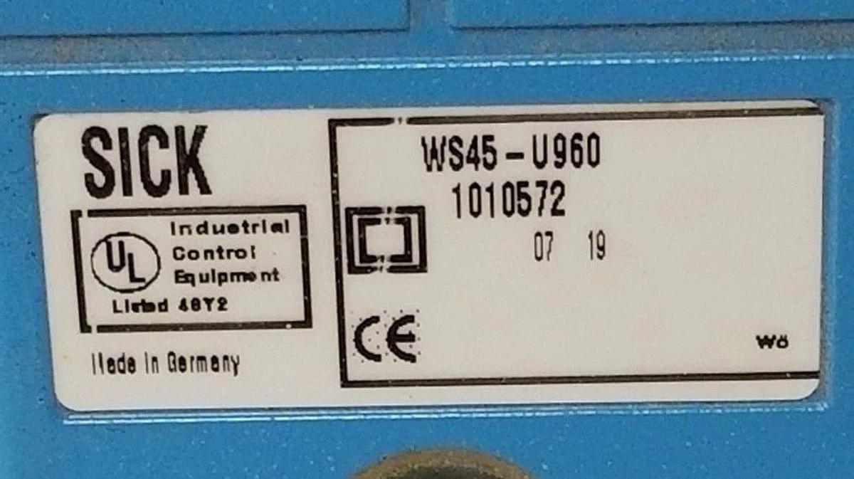 Used SICK WS45-U960 THROUGH-BEAM PHOTO INDIVIDUAL SENDER WS45U960, 1010572