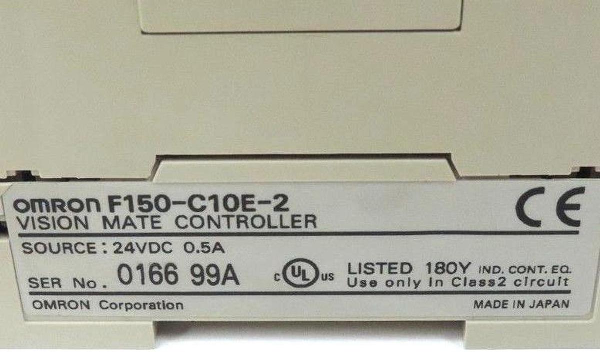 Used OMRON F150 VISION MATE CONTROLLER F150-C10E-2, SOURCE: 24VDC 0.5A