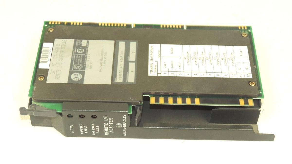 Used ALLEN BRADLEY 1771-ASB/D REMOTE I/O ADAPTER MODULE 1771ASB SER. D