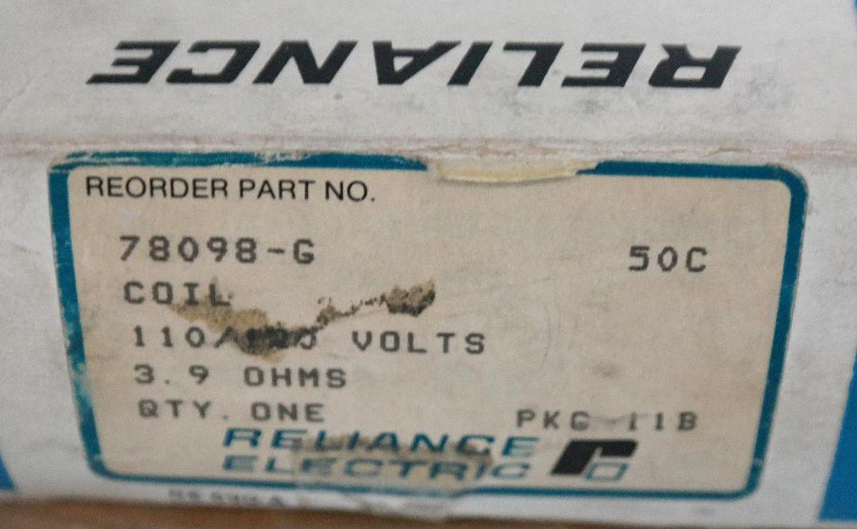 Used NIB RELIANCE ELECTRIC 78098-G COIL 110/120V 78098G