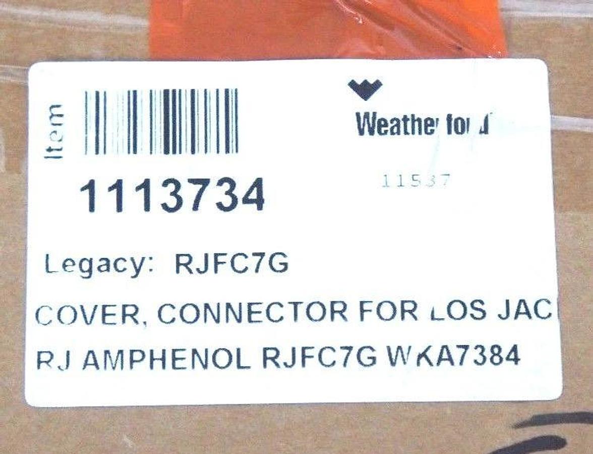 Used NEW AMPHENOL PCD-RJFC7G RECEPTACLE DUST CAP CONNECTOR FOR RJF SERIES