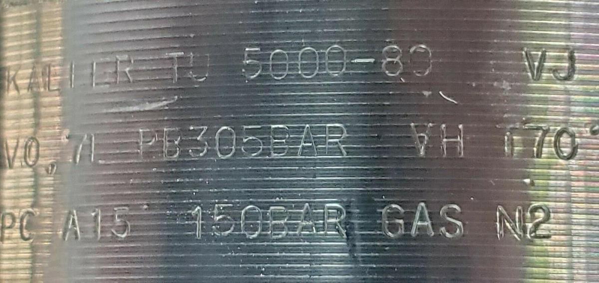 Used KALLER M-1500 GAS SPRING METRIC TU 5000-80