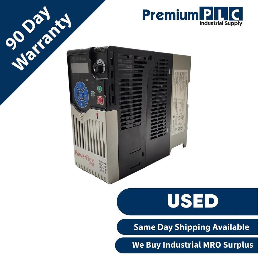 Used ALLEN BRADLEY 25B-D6P0N114 /A PowerFlex 525 AC DRIVE 2.2kW/3HP 480VAC FRN. 4.001 884951886025