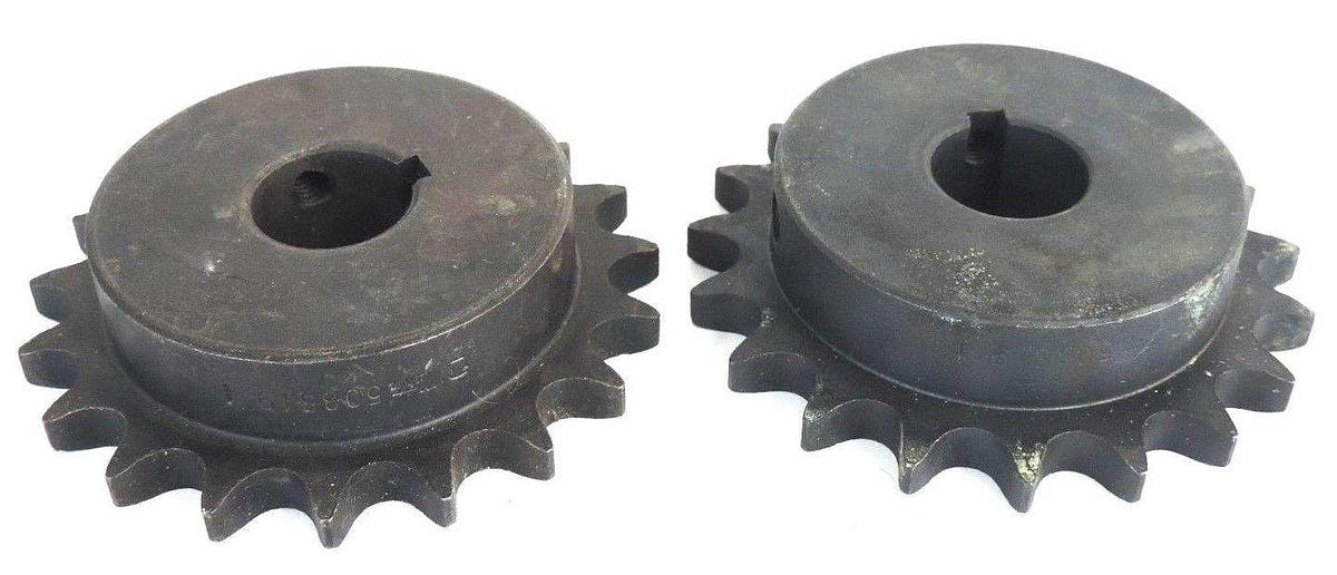 Used LOT OF 2 NEW MARTIN 50BS19 1 ROLLER SPROCKETS 1" BORE 20 TEETH 50BS191