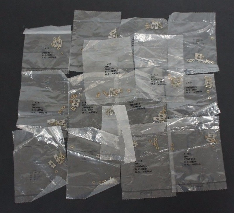 LOT OF 15 NEW TYCO 206942-1 LATCH CLIP ASSEMBLY SLIDE STAINLESS STEEL