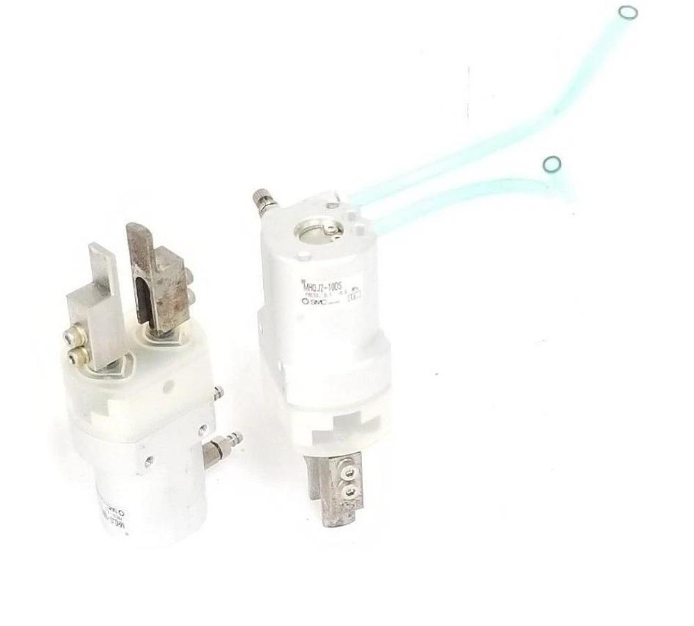 Used LOT OF 2 SMC MHQJ2-10DS GRIPPERS MHQJ210DS, 0.1-0.6 MPa