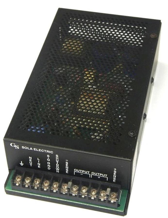 Used SOLA ELECTRIC 86-24-262 POWER SUPPLY, 115/230VAC 3/2A INPUT, 24VDC 6.2A OUTPUT