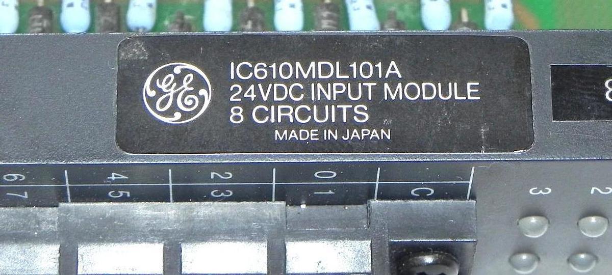 Used GE FANUC IC610CHS100B RACK W/ POWER SUPPLY AND 5 IC610MDL101A INPUT MODULES