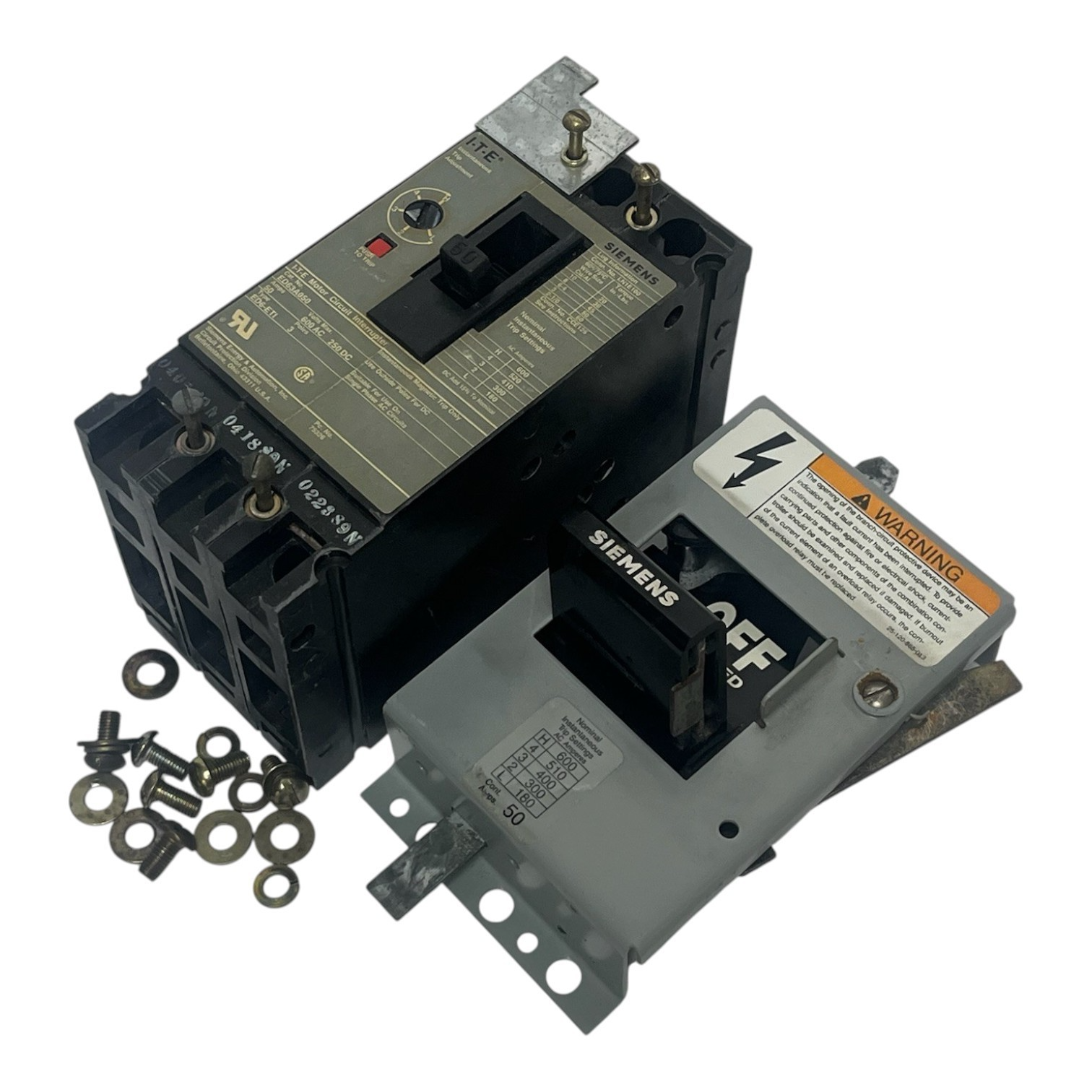 Used Siemens I-T-E ED63A050 Type ED-ETI Motor Circuit Interrupter 50A 3-Pole , USED