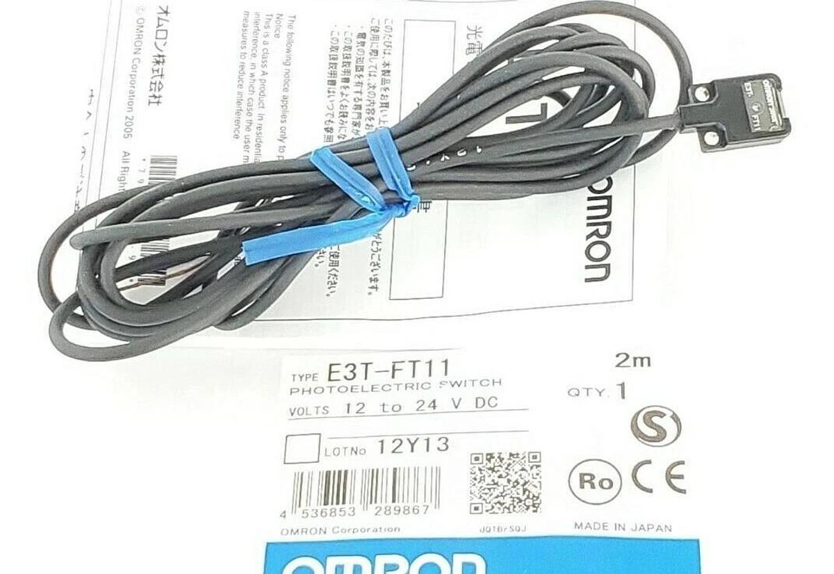 Used NEW OMRON E3T-FT11 PHOTOELECTRIC SWITCH 2M 12-24VDC E3TFT11