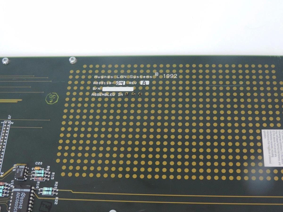 Used HUGHES LAN SYSTEMS A005119-04 REV. A HUB MANAGEMENT BOARD A00511904 MODEL 100