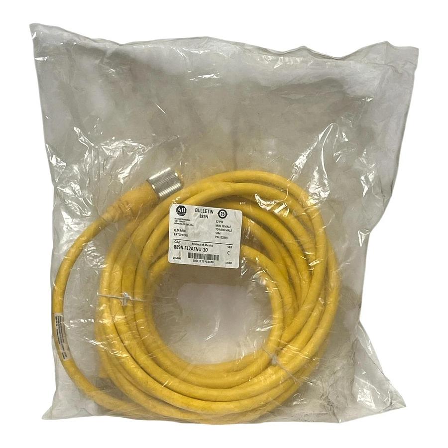 Allen-Bradley 889N-F12AFNU-10 Patchcord 12-Pin Female 10m 32.8ft 889NF12AFNU10