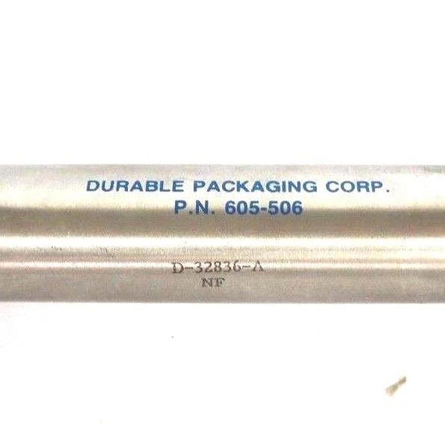 Used BIMBA D-32836-A PNEUMATIC CYLINDER DURABLE PACKAGING CORP. 605-506
