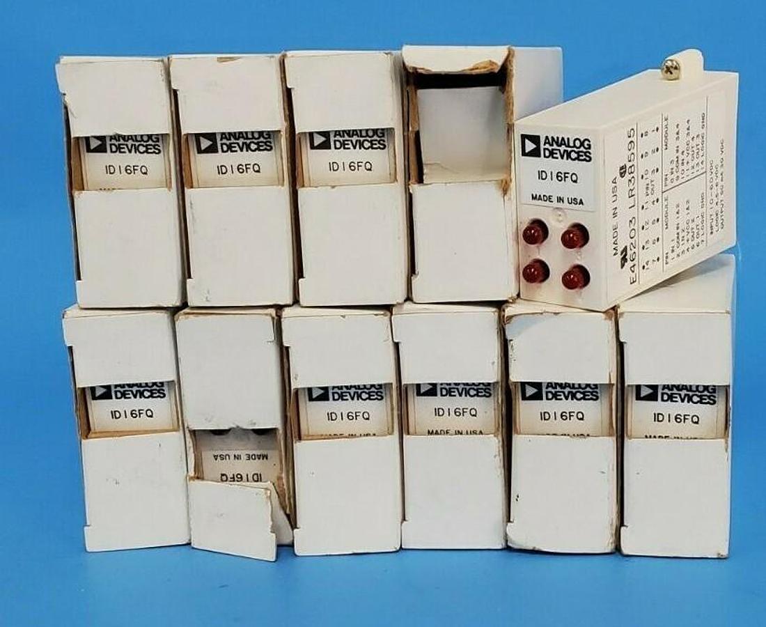 LOT OF 10 NEW ANALOG DEVICES IDI6FQ INPUT MODULES 1D16FQ, 4.5-6 VDC