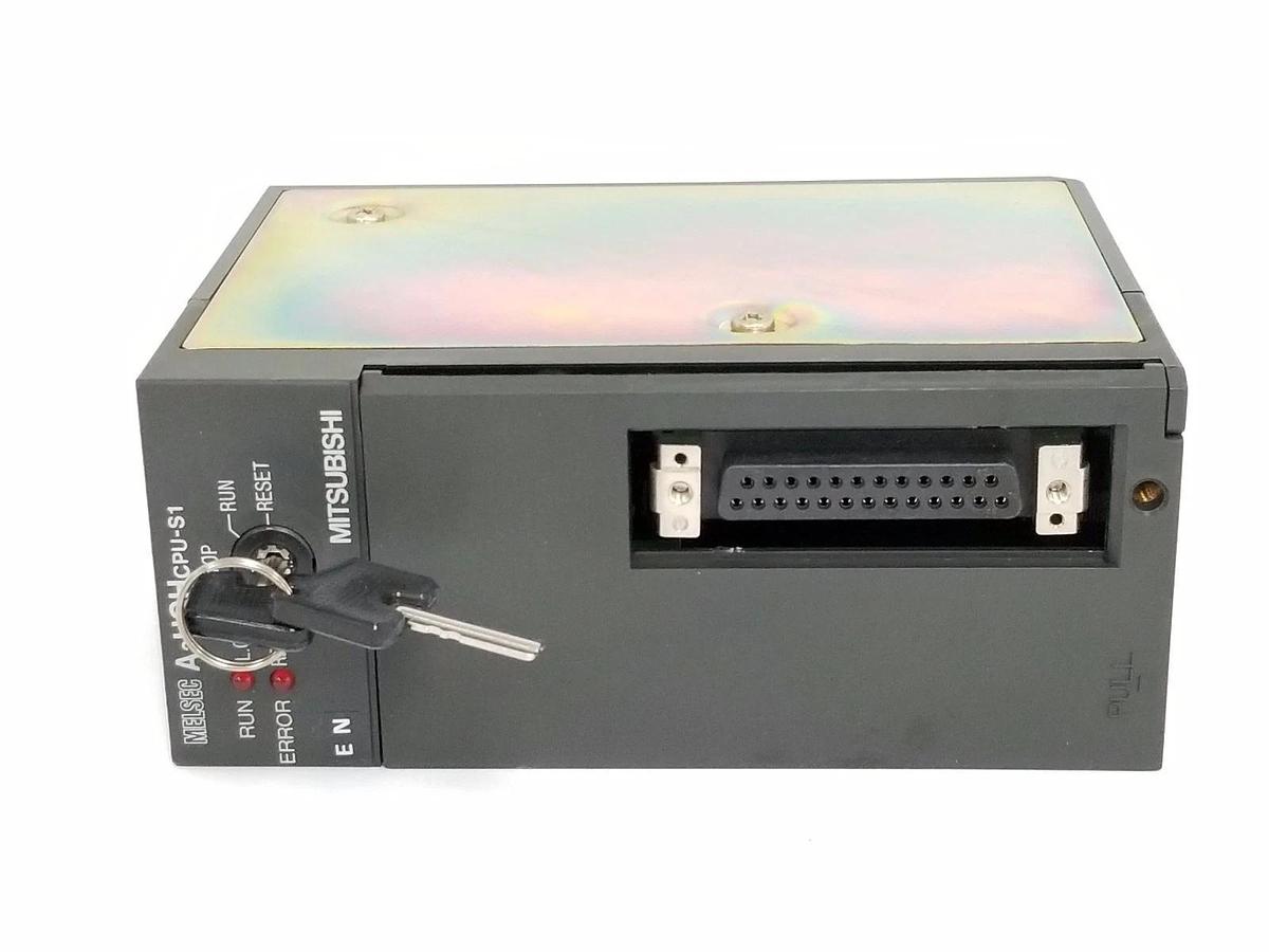 Used MITSUBISHI MELSEC A2USHCPU-S1 CPU UNIT A2USHCPUS1, MAX 30KSTEP W/ KEYS
