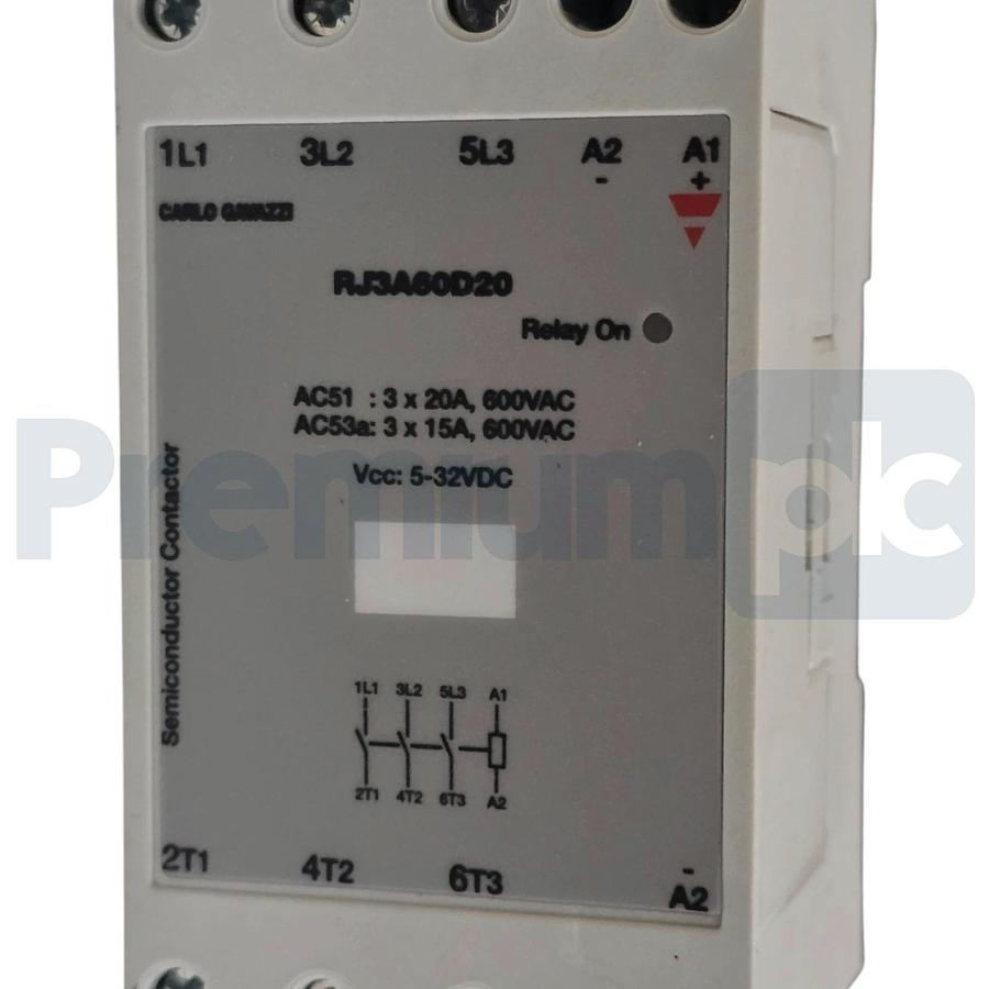 Carlo Gavazzi RJ3A60D20 | RJ3A Solid State Relay 3-Phase 20A 600VAC 5-32VDC NSMP