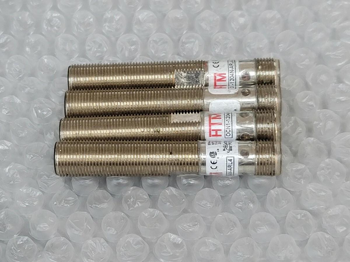 Used (4) HTM ELECTRONICS OCN1-1204N-ARL4 EXTENDED RANGE PROXIMITY SENSORS 10-30VDC