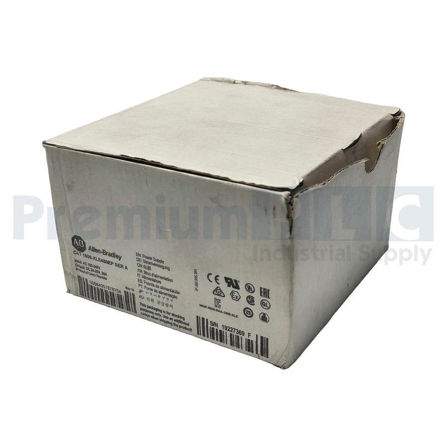 Used ALLEN BRADLEY 1606-XLE480EP /A POWER SUPPLY IN-100/240V OUT- DC 24-28V, 20A NSMP