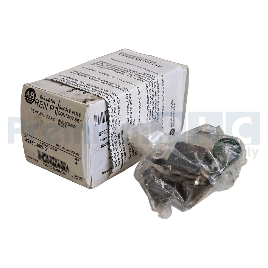 Used ALLEN BRADLEY 42450-805-01 BUL. 500-509 SIZE 5 SINGLE POLE CONTACT KIT NSMP
