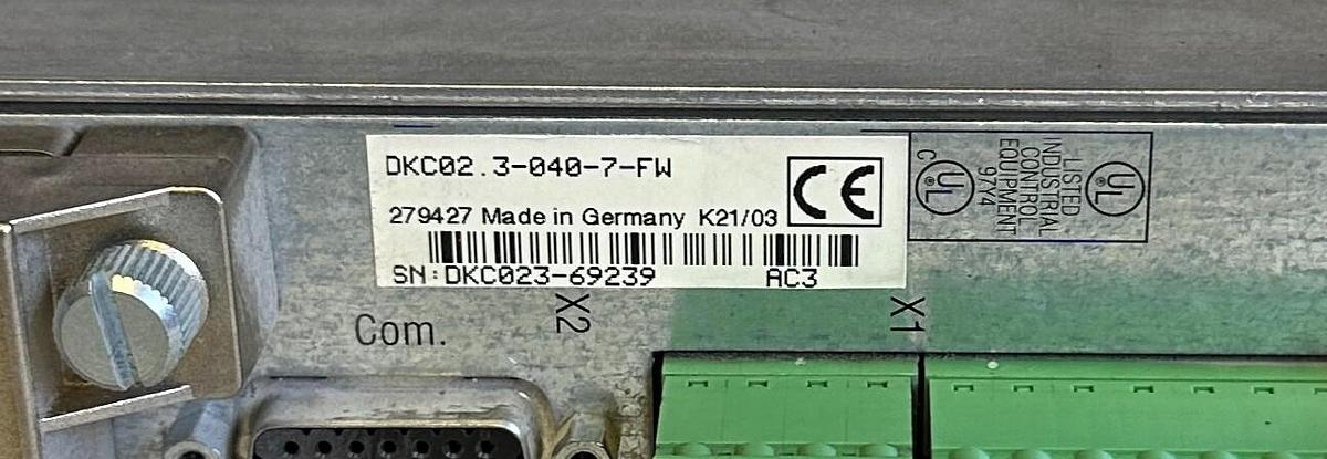 Used BOSCH INDRAMAT DKC02.3-040-7-FW / R911279427 ECO DRIVE SERVO 200-480V 279427