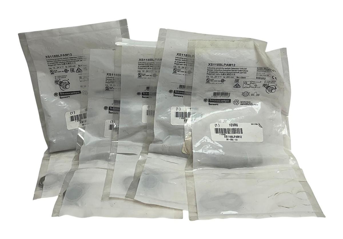 5 TELEMECANIQUE XS118BLPAM12 INDUCTIVE PROXIMITY SENSORS 12-24VDC 200mA 5mm NSFS