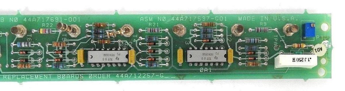 Used GENERAL ELECTRIC 44A717537-G01 PC BOARD FAB NO. 44A717691-001, 44B718738-002/3