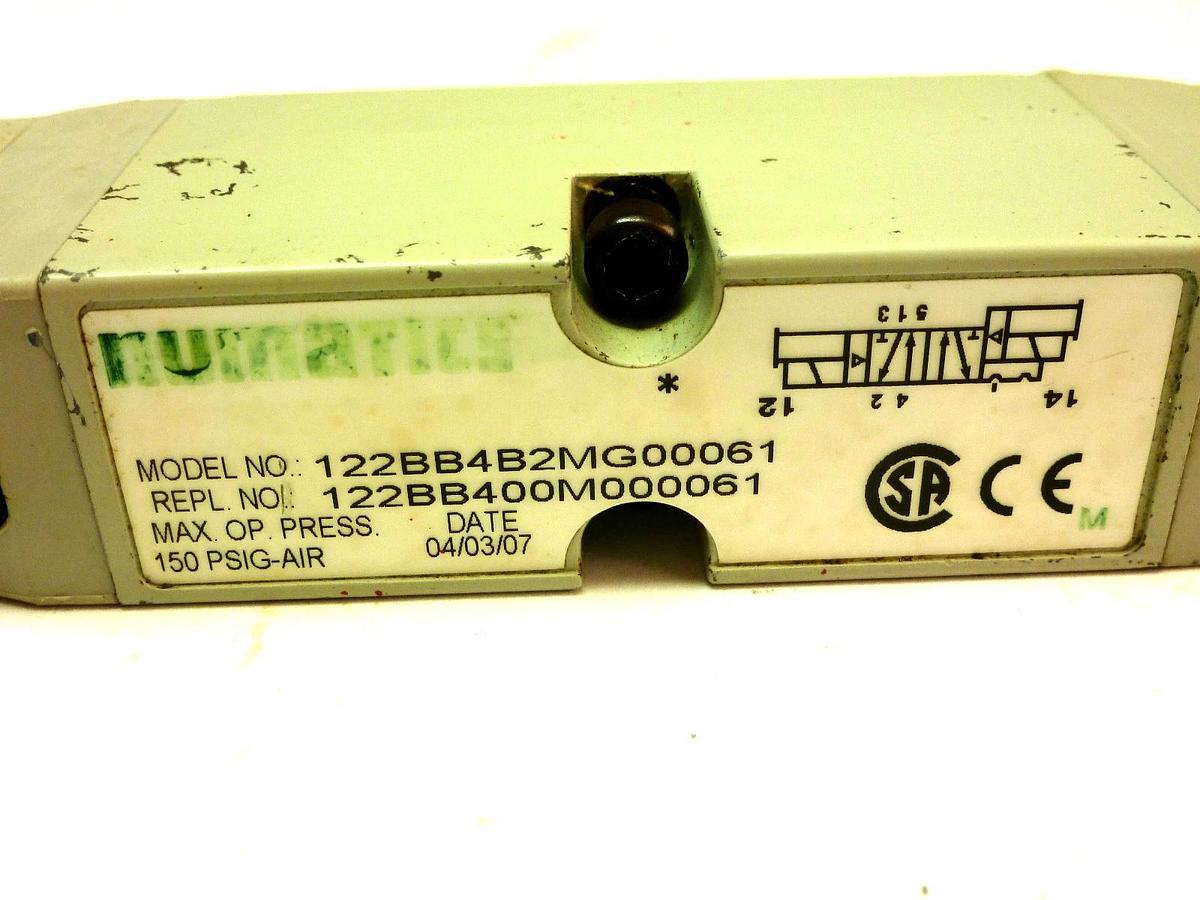 Used NUMATICS 122BB4B2MG00061 150 PSIG-AIR ISO15407 S/B DBL PLGN 1/4G