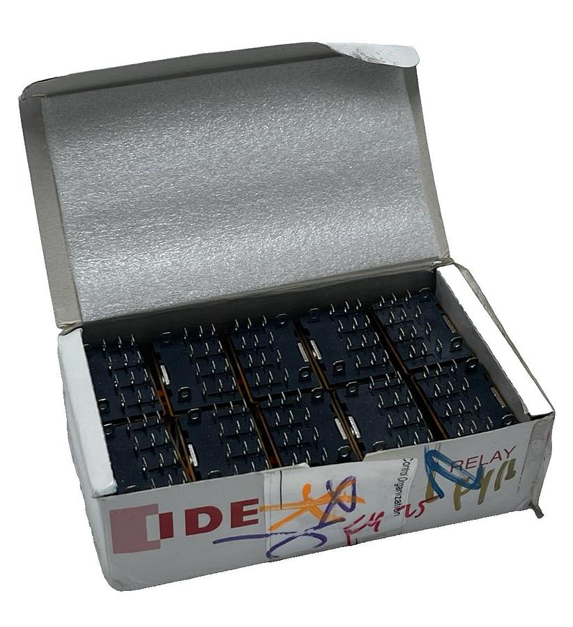 Used Lot of 10 IDEC RH4B-ULC AC24V Power Relays 24VAC 4PDT 10A w/ LED & Check Button